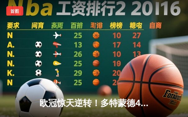 欧冠惊天逆转！多特蒙德4-2淘汰巴黎，桑乔独造三球闪耀威斯特法伦